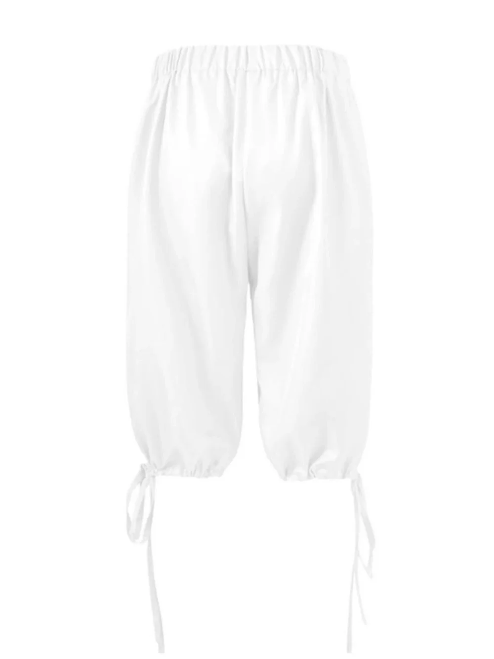 New Mens Large White Cosplay Pantaloon Colonial, Pirate Costume Short Pants